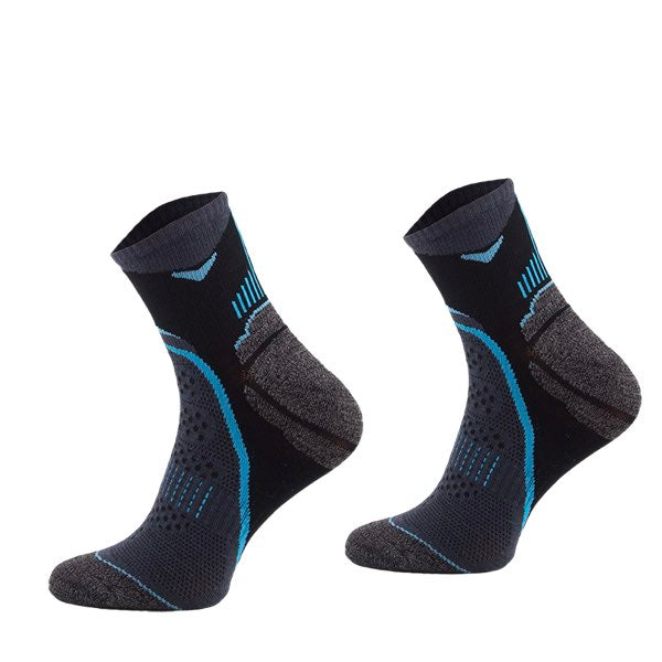 Comodo Sokken - Hardloopsokken Polyester Dun - RUN2 Zwart blauw #kleur_zwart/blauw